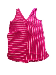 Camiseta sin mangas Maurice’s rosa a rayas talla mediana nueva con etiquetas - Imagen 1 de 3