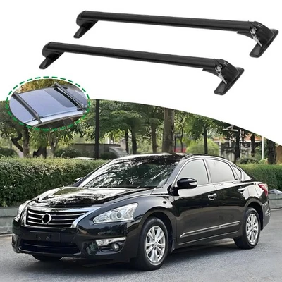 Barra transversal de 2 piezas para Nissan Altima 2012-2017 portaequipajes con bloqueo Foto 1 de 4