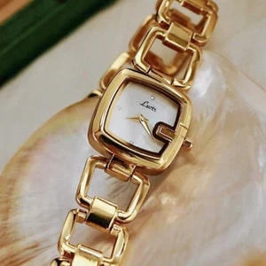 Reloj Mujer Vintage Dorado Cara Cuadrada | Elegante Regalo Minimalista Estilo Francés *- - Imagen 1 de 5