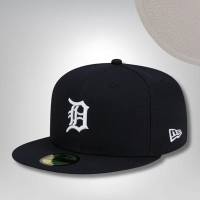 New Era Detroit Tigers 59FIFTY Fitted Hat Cap MLB Authentic DET 5950 Navy - Image 1 of 3
