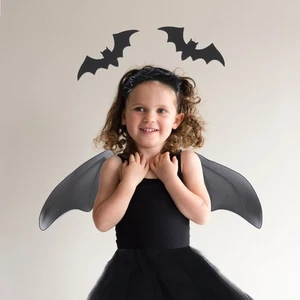 Tuta ali di pipistrello bambino bambini vestiti festa fascia capelli garza gonna per bambine - Foto 1 di 12
