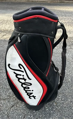 Titleist Black/Red/White Golf Cart Bag w/ 6-Way Club Divider & Shoulder Strap - Image 1 of 4