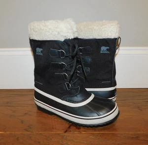 Sorel Damengröße 7 Karneval wasserdichte Stiefel schwarz Stein Schnee - Bild 1 von 13
