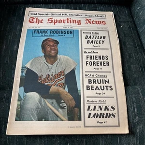 1967 8. April DIE SPORTNACHRICHTEN FRANK ROBINSON BALTIMORE ORIOLES - Bild 1 von 1