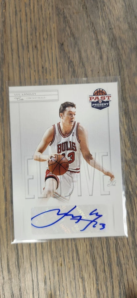 2012-13 Past And Present Luc Longley Auto Elusive Ink Chicago Bulls Last Dance - Image 1 of 4