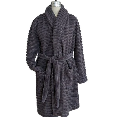 Anthropologie Mariposa подпоясанный халат темно серый карманы женский размер M/L уютный  - Изображение 1 из 4