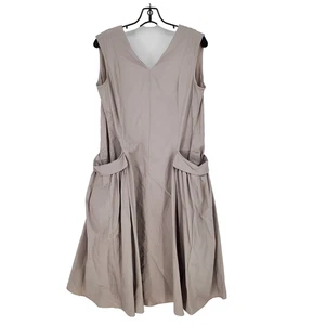 Vestido midi 'S Max Mara Gathered Shell para mujer talla 12 (grande) gris piedra italiano - Imagen 1 de 13