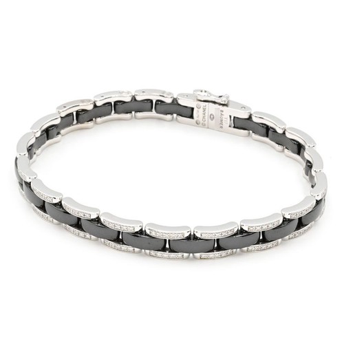 Bracciale Chanel Collezione Ultra 17K18Wg Ceramica Nera Diamante