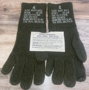Men's Government Issue Made in USA Wool Blend Fingerless Glove Inserts military - Picture 1 of 8