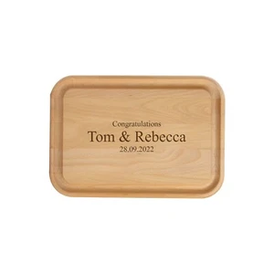 Personalised T&G Woodware Medium Beech Rectangular Grooved Chopping Board - Picture 1 of 5