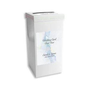 Wedding Card Post Box Wedding Reception Blue Pastel Gift Birthday Party Box 1827 - Picture 1 of 1