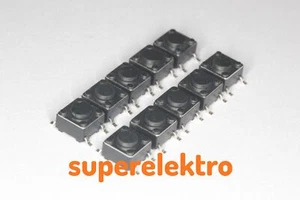 10x Taktiler Mikrotaster 6x6x4,3mm Oberflächenmontage Durchsteckmontage rot blau - Bild 1 von 6
