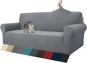 1 Piece Jacquard Couch Covers for 3 Cushion Couch Living Room High Stretch Sofa - Picture 1 of 12