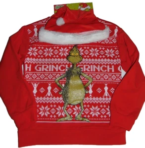 ~NWT Boys THE GRINCH Long Sleeve Christmas Sweatshirt & Hat! Size 6 Cute FS:)~ - Picture 1 of 1