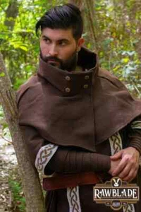 Mittelalter Alban Gugel Kapuze Braun LARP, Renaissance Faire, Cosplay - Bild 1 von 4