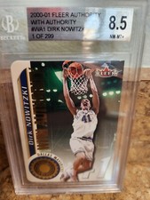 Dirk Nowitzki 2001 Fleer With Authority 1 Of 299 No 1 Of 20 WR GRADED 8.5 WOW SP