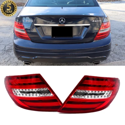 Pair Tail Lights Lamps For Mercedes Benz 2011-2014 W204 C250 C350 C63 C300 LH&RH Foto 1 de 4
