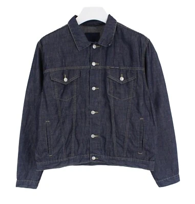 Chevignon Barko Jacke Herren 2XL Trucker Denim Leinen Mischung Geknöpft Polo - Bild 1 von 4