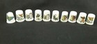 10 Assorted Lot of China Thimbles Decorated with Butterflies