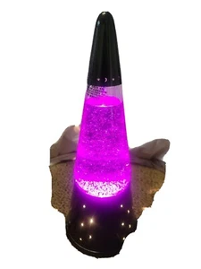 Vintage Lava Lite Purple Wizard Magic Lamp Blue Starlight Base Rare Stars Moon - Picture 1 of 12