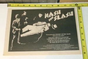 NASH THE SLASH Album Vintage Originale Pubblicità 1981 Children of the Night Prog - Foto 1 di 2