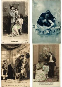 FAMILIES COUPLES WITH CHILD GLAMOUR REAL PHOTO 88 Vintage Postcards (L2510) - Picture 1 of 12