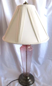 Microsum Luxury Pale Pink Bubble Glass Lamp Finial Shade No Included Tested EUC - Picture 1 of 9