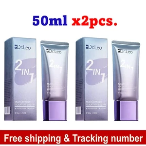2 X Dr. Leo 2in1 Multi-Effect Isolation Cream Moisturizer Makeup Primer 50g - Picture 1 of 12