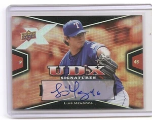2008 Upper Deck X Luis Mendoza UDX Signatures Auto Card Texas Rangers - Bild 1 von 2