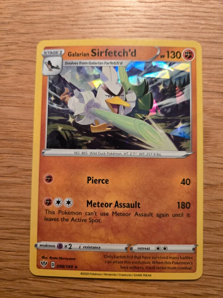 Galarian Sirfetch'd - (Cracked Ice holo) 098/189 Deck Exclusives Holo - Image 1 of 2