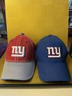 Two New York Giants Nfl Reebok One Size Hat Vg