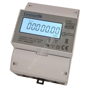 MID geeicht  LCD Drehstromzähler Stromzähler S0 für Hutschiene 400V 100A - Picture 1 of 7