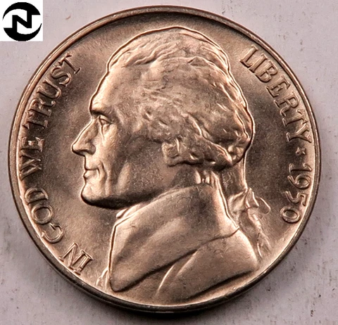 1950-D Jefferson Nickel ~ Gem BU *Full Steps - FS* ~ Key Date ~ 1 Coin Cover