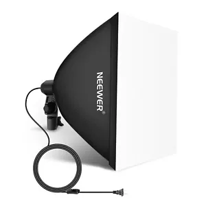 NEEWER 16x16in Studio Photography Durable Nylon Softbox/UL Certified Power Cord - Picture 1 of 7