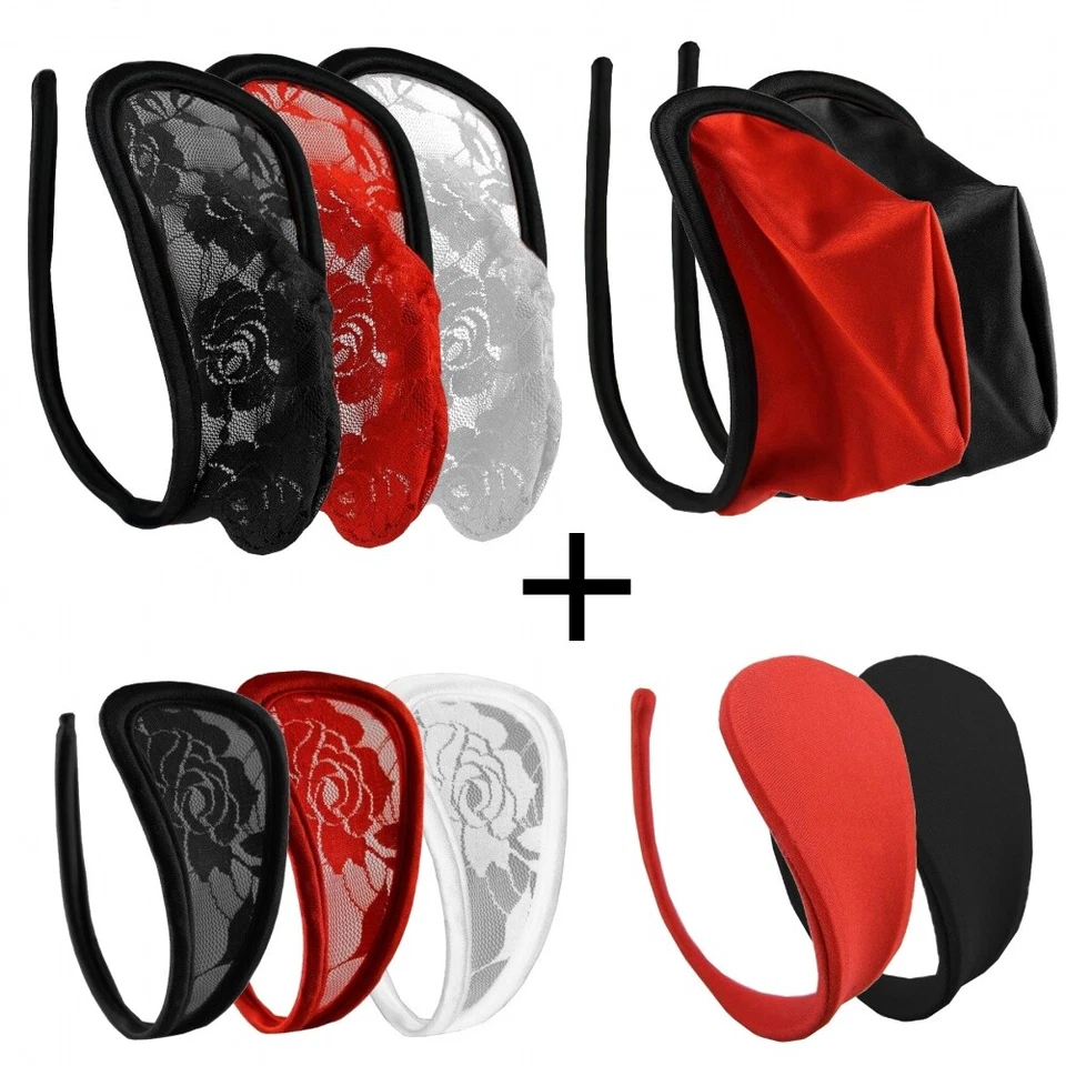 Sexy C-String Pärchen Set Mini Bikini Tanga Slip Unterhose Dessous Gogo S/M/L - Bild 1 von 1