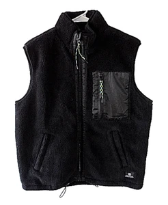 BDG Urban Outfitters Size XS Black Fleece Full Zip Vest  - Picture 1 of 7