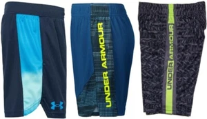 Under Armour Little Boys Size 7 Heat Gear Athletic Shorts NWT Blue - Picture 1 of 4