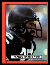 1981 TOPPS RED BORDER STICKERS FRANCO HARRIS 3 PITTSBURGH STEELERS #22