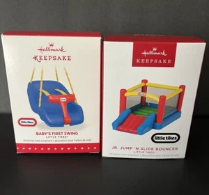 Hallmark Keepsake Baby’s First Swing & Bouncer LITTLE TIKES New Set Of 2 - Picture 1 of 4
