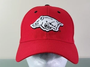 ARKANSAS RAZORBACKS NCAA Football License Collegiate Red Cap Hat Adjustable OSFM - Picture 1 of 6