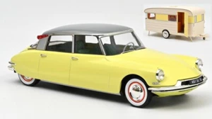 Citroen Ds 19 1960 Yellow & Caravan Digue Panoramic 1:18 Model 181762 NOREV - Foto 1 di 1