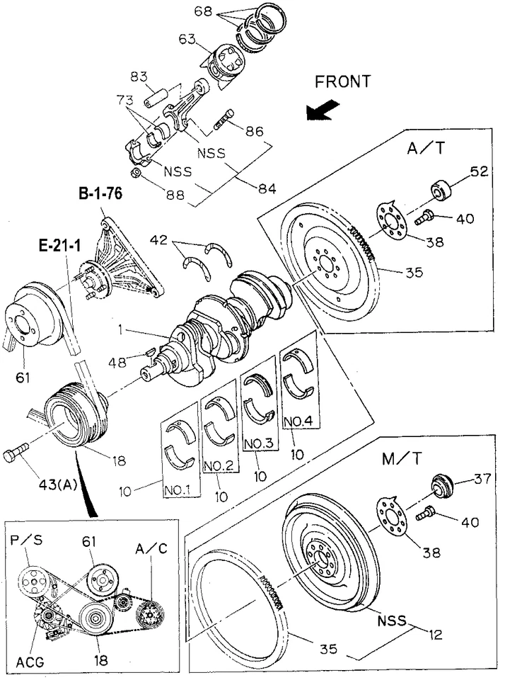 Engine Harmonic Balancer Crankshaft Pulley Isuzu Rodeo 1993-1997 3.2 - Image 1 of 1