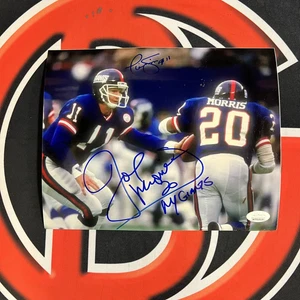 Phil Simms Joe Morris Signed 8x10 Photo New York Giants Autographed JSA COA - Picture 1 of 4