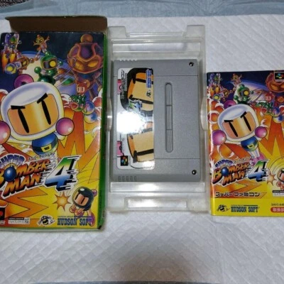 Nintendo SFC Super Bomberman 4 Japanese Version Very Good GP - Image 1 of 4