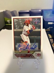 Carlos Jorge 2023 Topps Pro Debut Auto RC Reds