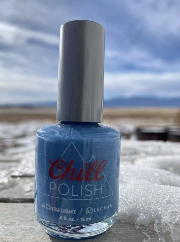LeChat x Coors Light Chill Nail Polish ~ Thermal Blue to Grey ~ 15mL/0.5oz ~ NEW - Image 1 of 4