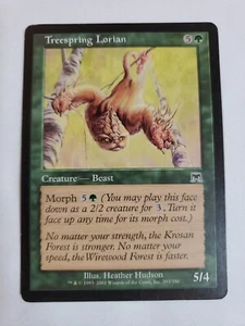 MTG Magic The Gathering Card Treespring Lorian Creature Beast Green Onslaught  - Picture 1 of 2