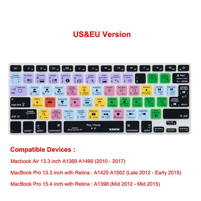 XSKN Final Cut Pro Keyboard Cover for Macbook Pro Air 13 14 15 16 Magic Keyboard - Image 1 of 4