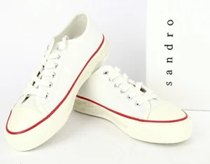 Sandro Anouk White Sneakers Women EU 38 / UK 5 Lace-Ups - Picture 1 of 10