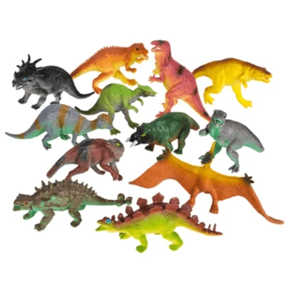 Nuevo juego de figuras de dinosaurios jurásicos realistas de 5,5 pulgadas de 12 piezas para niños Foto 1 de 4